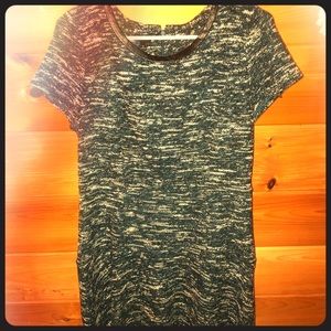 Blue and whit midi dress